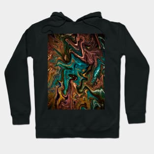 Pouring abstract acrylic paint Hoodie